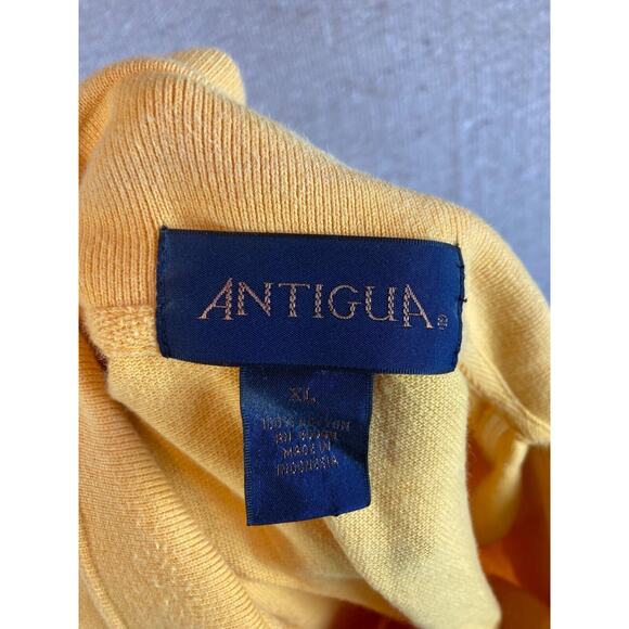 VTG Mens Sz XL ANTIGUA Yellow University of Washington Polo Shirt‎ Short Sleeve - Picture 2 of 6